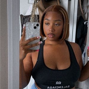 Human hair Hilight bob wig